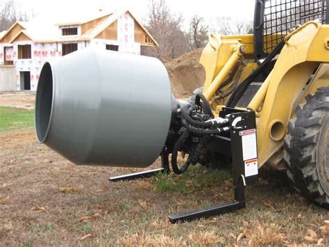 skid steer mounted cement mixer|homemade skid steer concrete mixer.